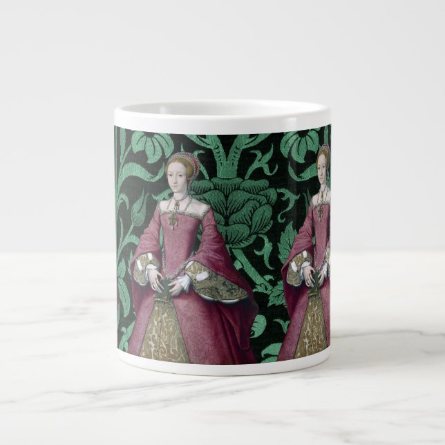Grande Tasse Portrait Princesse Elizabeth Tudor, Reine (Devant)
