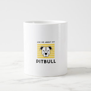 Grande Tasse Posez-moi des questions sur mon chien pitbull