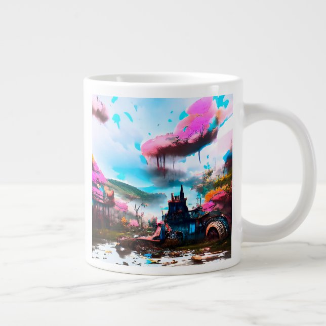 Grande Tasse Poster Apocalyptique Terrain de conte de fées (Droite)