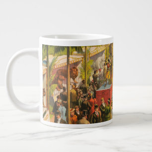 Grande Tasse Poster Cirque vintage D'Animaux Et D'Artistes