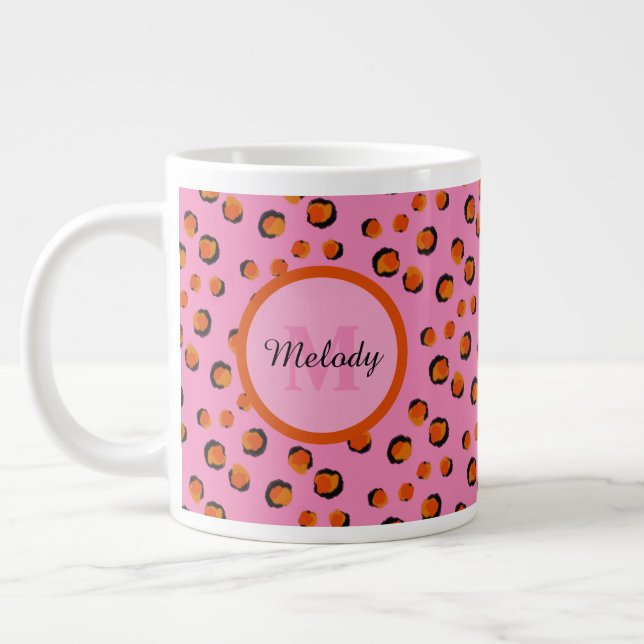 Grande Tasse poster de animal moderne dalmate de guépard Monogr (Gauche)