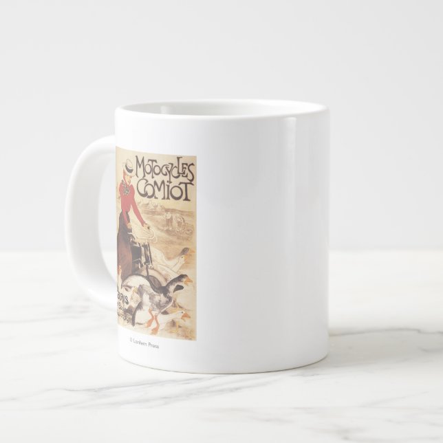 Grande Tasse Poster de la Promo des motocyclettes Comiot (Devant gauche)