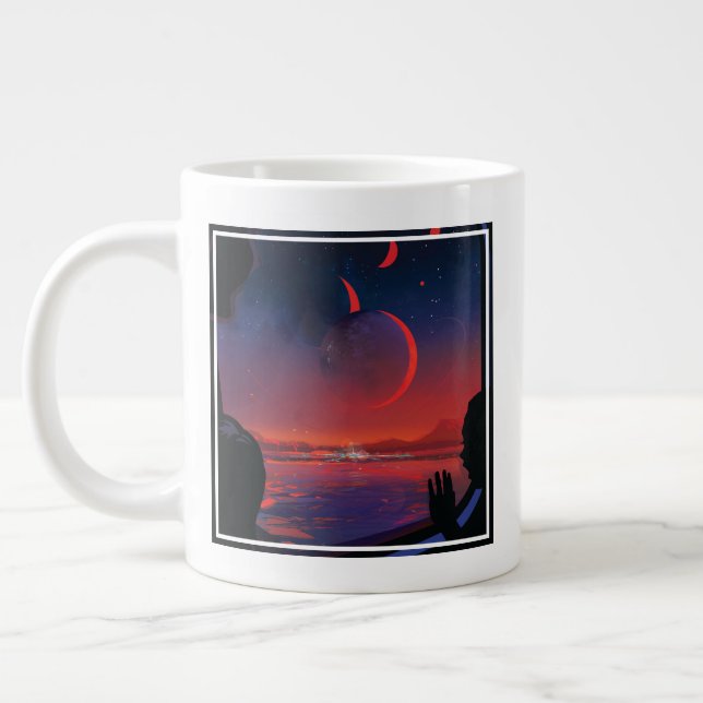 Grande Tasse Poster de l'espace rétro - Les spectateurs observe (Gauche)