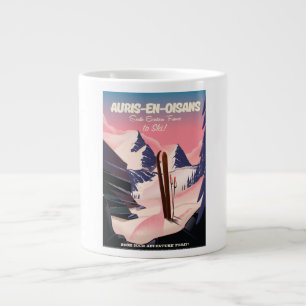 Grande Tasse poster de ski AURIS-EN-OISANS France