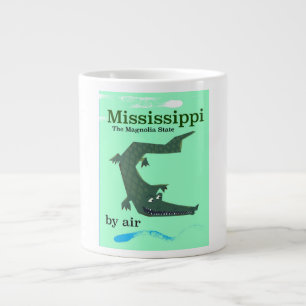 Grande Tasse Poster de voyage vintage Mississippi Alligator