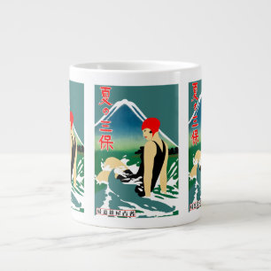 Grande Tasse Poster touristique japonais 1930 Art Déco Girl
