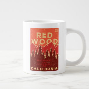 Grande Tasse Poster vintage du parc national de Redwood