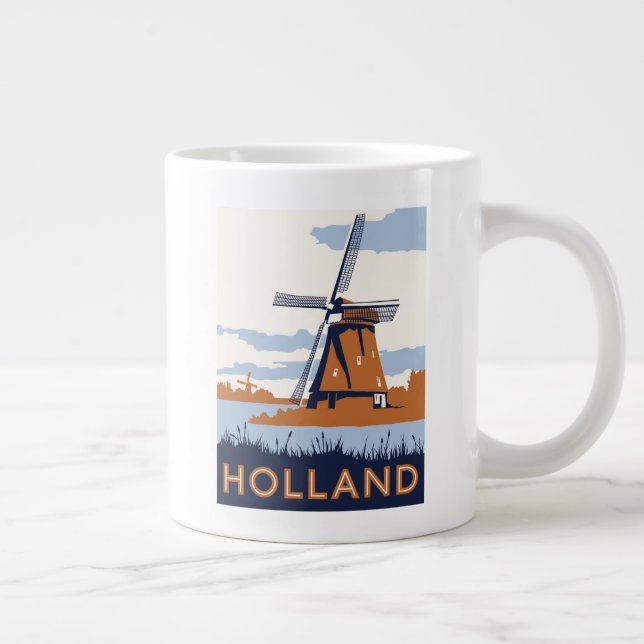 Grande Tasse Poster Vintage Holland (Droite)