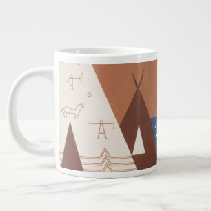 Grande Tasse Poster vintage Promouvoir Les Voyages Au Montana. 