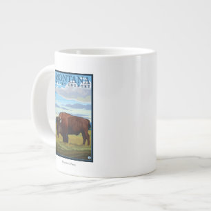 Grande Tasse Poster Vintage voyage MontanaBison