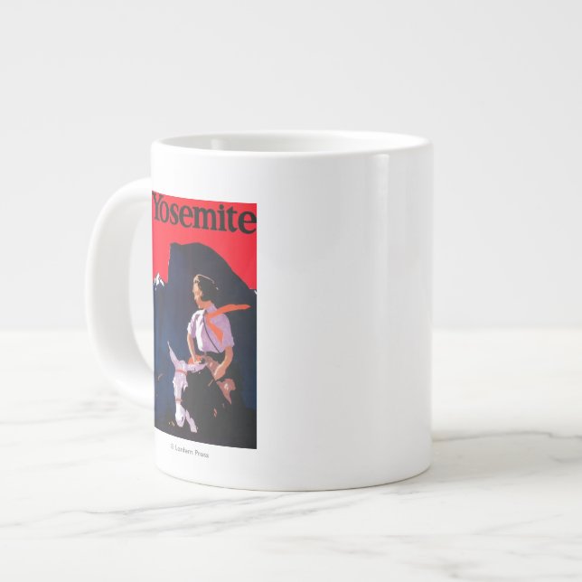 Grande Tasse Poster Vintage Yosemite Yosemite, CA (Devant gauche)