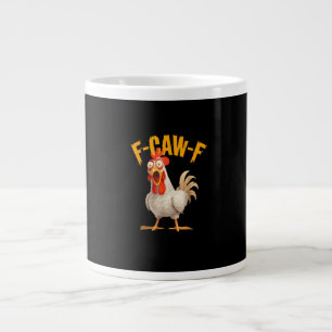 Grande Tasse Poulet F-Awk-F drôle F-Caw-F Coq Pun Rétro Vi