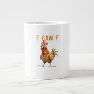 Grande Tasse Poulet qui hurle drôle F Caw F Humour