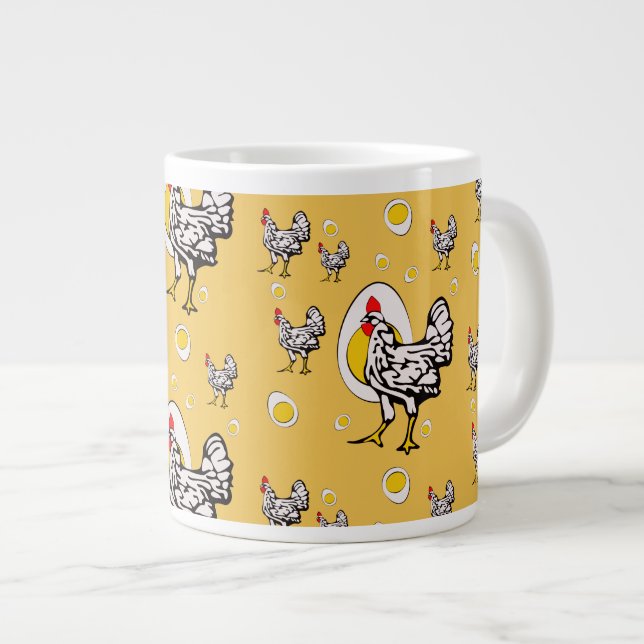 Grande Tasse Poulets rétro (Devant droit)