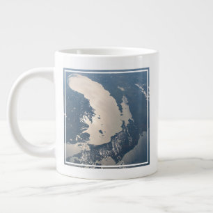 Grande Tasse Poutres Sunglint Au Bord Du Lac Michigan