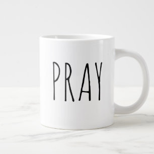 Grande Tasse Pray Modern Black White Farmhouse