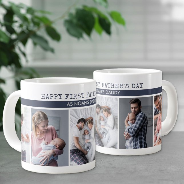 Grande Tasse Première Fête des pères en tant que papa - 5 Photo (Créateur téléchargé)