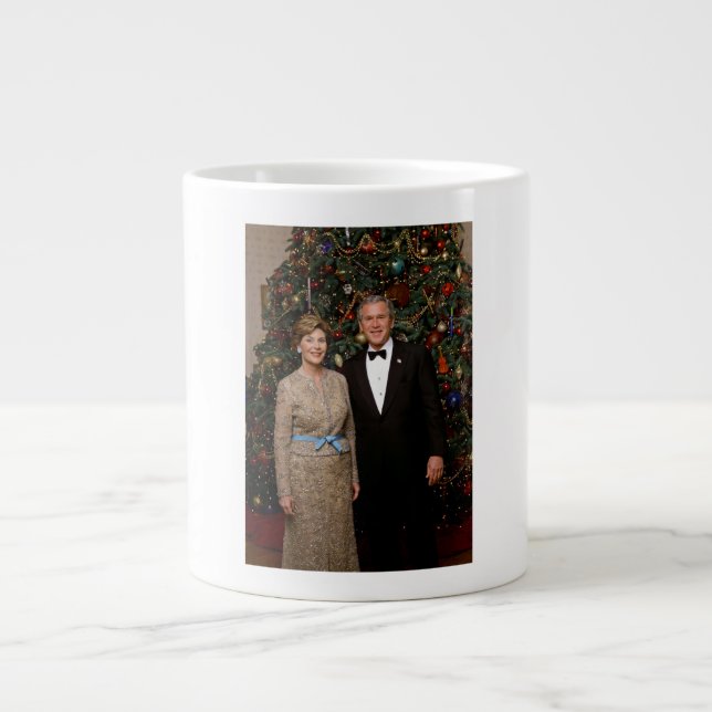 Grande Tasse Président George Bush, Laura Christmas Maison Blan (Devant)