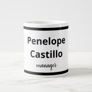 Grande Tasse Professionnel Moderne Simple Design Noir & Blanc