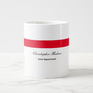 Grande Tasse Professionnel Simple Rouge Blanc