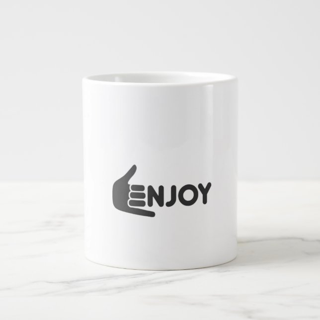 Grande Tasse Profitez du présent • Plaisir pur • Profitez de ch (Devant)