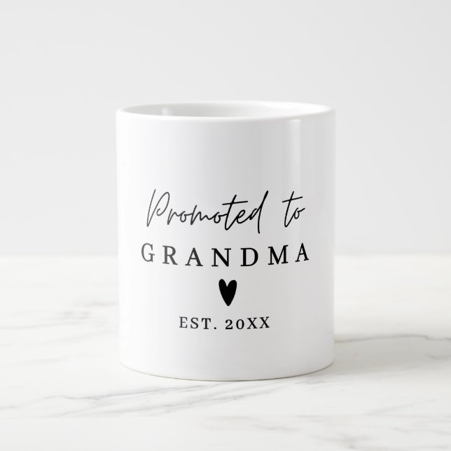 Grande Tasse Promoted to Grandma Grandpa, Pregnancy Announcemen (Devant)
