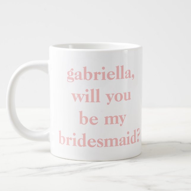 Grande Tasse Proposition de demoiselle d'honneur minimaliste ro (Gauche)