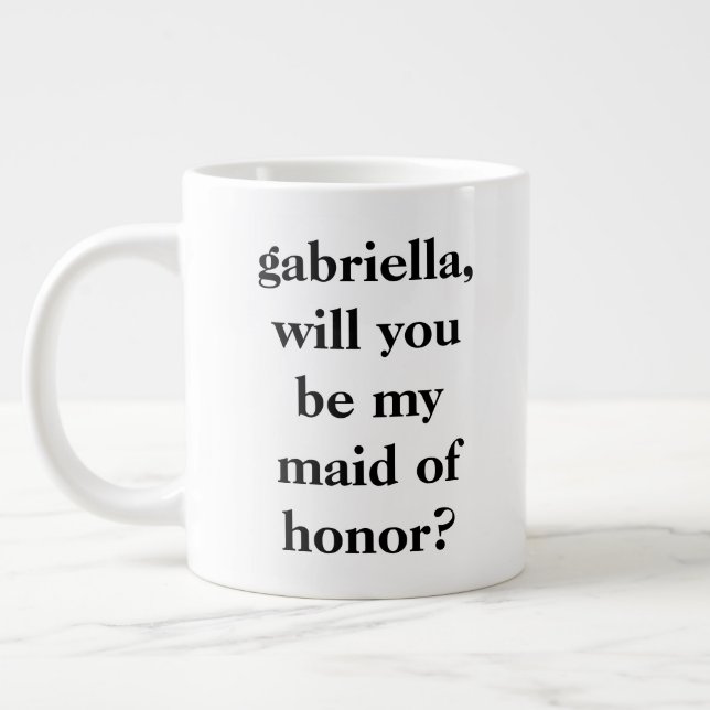 Grande Tasse Proposition minimaliste de servante d'honneur pers (Gauche)