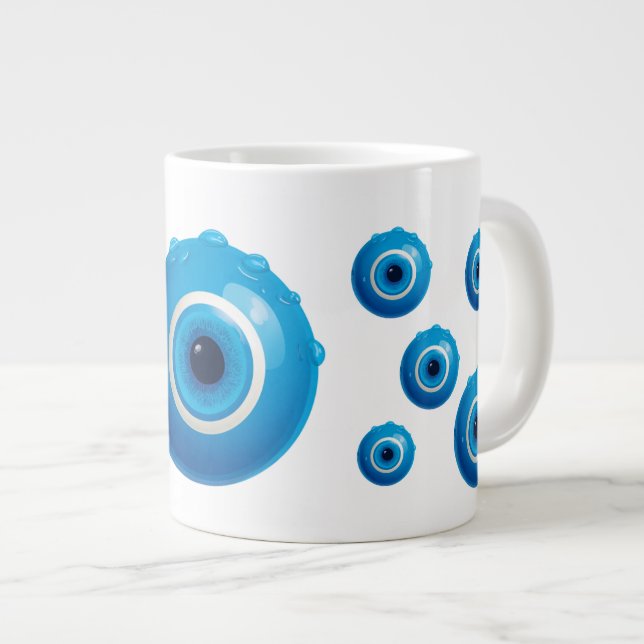 Grande Tasse Protection des yeux bleus (Devant droit)