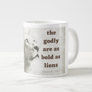 Grande Tasse Proverbes 28:1 Bold en lions
