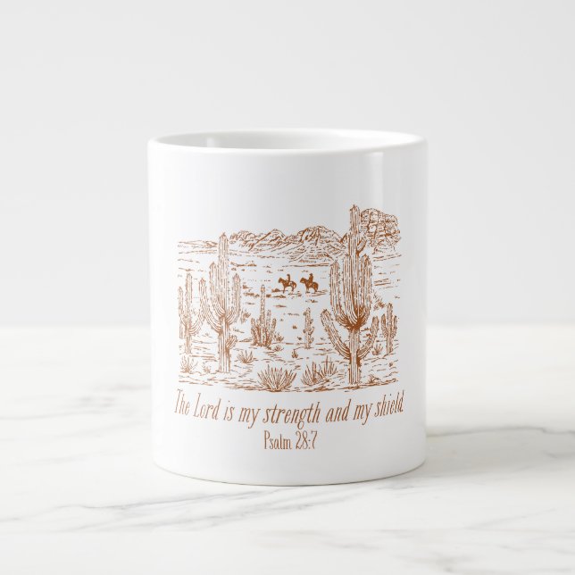 Grande Tasse Psaume occidental 28:7L'Éternel est ma force (Devant)
