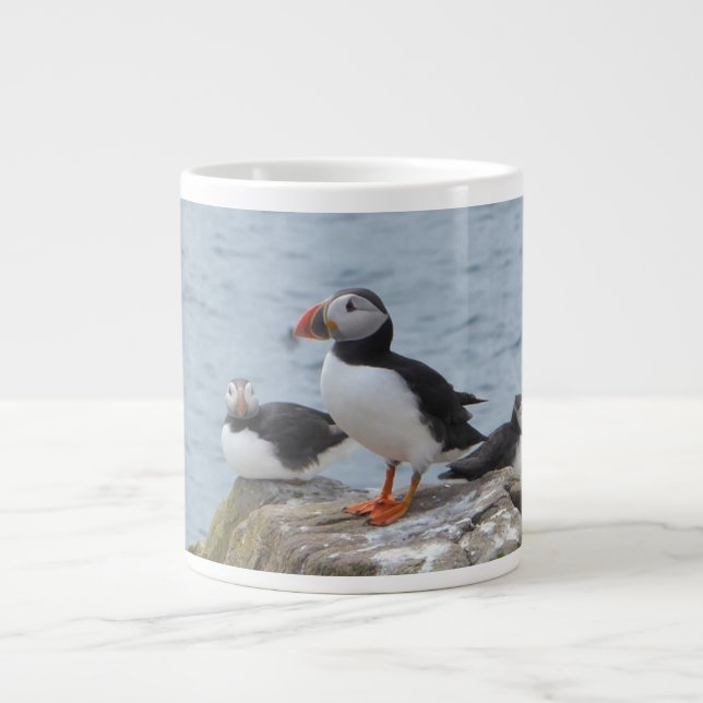 Grande Tasse Puffins aux Îles Féroé (Devant)