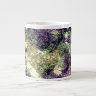 Grande Tasse Purple rose vert noir coloré abstrait grunge