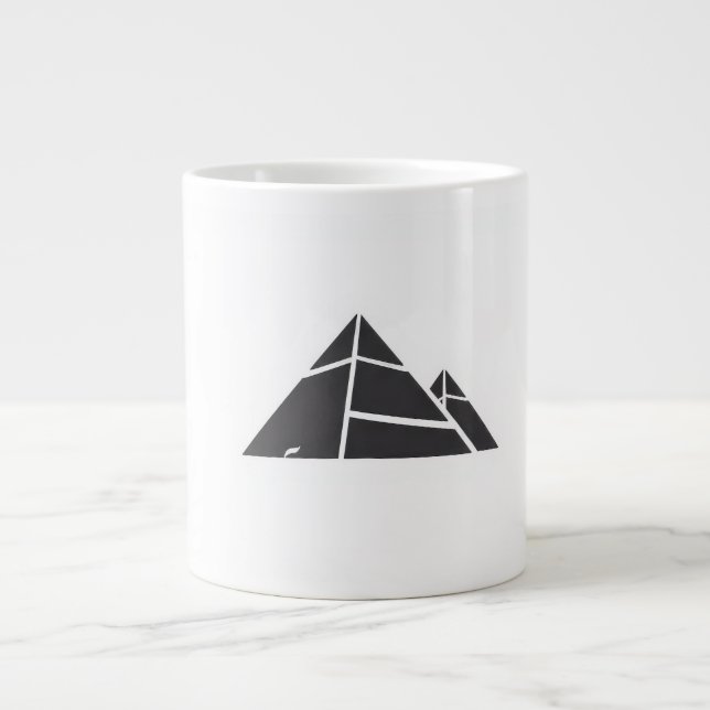 Grande Tasse Pyramides noires et blanches (Devant)