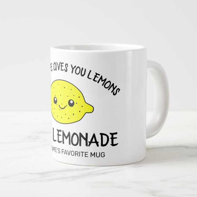 Grande Tasse Quand la vie vous donne citrons rendre la limonade (Devant droit)