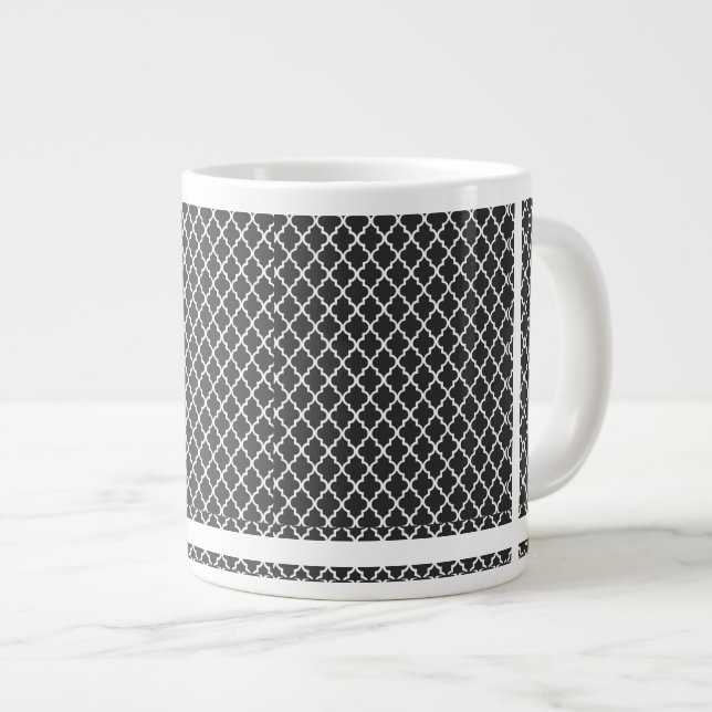 Grande Tasse Quatrefeuille noir (Devant droit)
