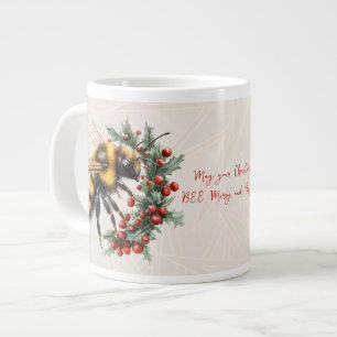 Grande Tasse Que votre Noël soit Merry and Bright à l'abeille