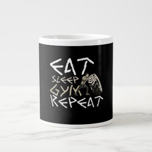 Grande Tasse Quota Eat Sleep Gym Repeat Funny