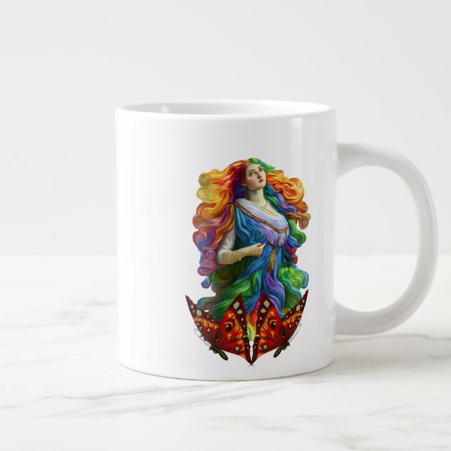 Grande Tasse Rainbow Goddess peinture numérique art original (Droite)
