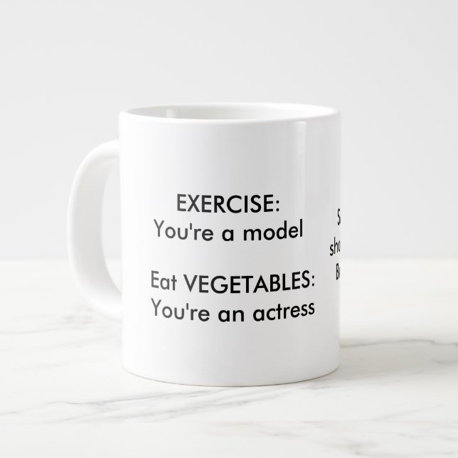 Grande Tasse Rappels positifs du modèle d'actrice (Devant gauche)