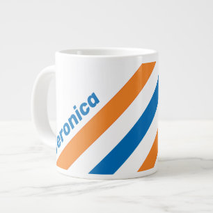 Grande Tasse Rayures Rétro New Amsterdam avec Nom