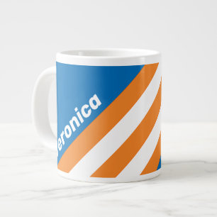 Grande Tasse Rayures Vintage New Amsterdam avec Nom