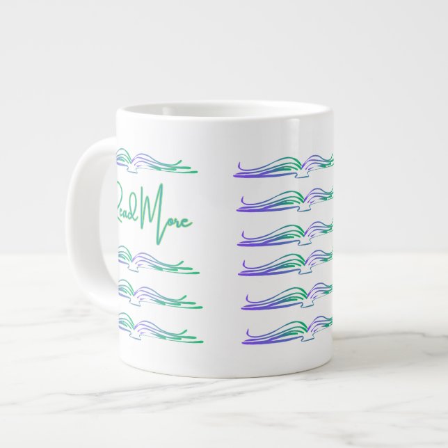 Grande Tasse Read More in Green and Blue (Devant gauche)