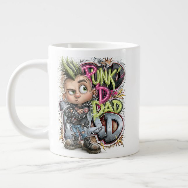 Grande Tasse Rébellion de papa punk vert (Gauche)