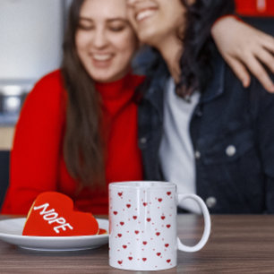 Grande Tasse Red Valentines Motif de coeur