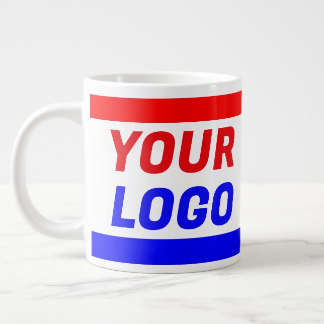Grande Tasse Red, White, and Blue Business Company Logo Jumbo (Gauche)
