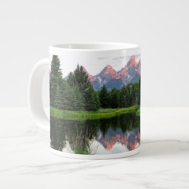 Grande Tasse Réflexions grandes de Teton au-dessus de l'étang (Devant gauche)