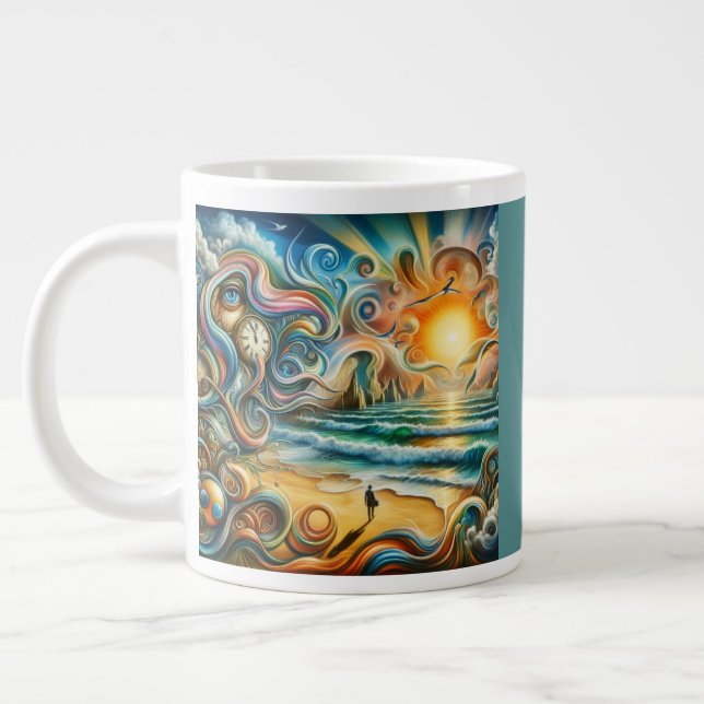 Grande Tasse Réflexions intemporelles : paysage de rêve côtier  (Gauche)