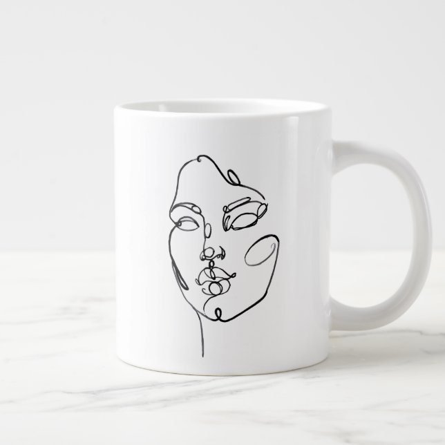 Grande Tasse Réflexions linéaires - Face (Droite)