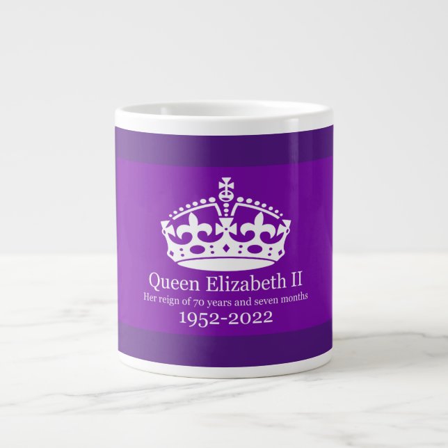 Grande Tasse Reine Elizabeth Règne de 70 ans (Devant)